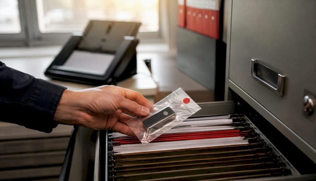 Dispositivo portátil para armazenar documentos jurídicos digitais